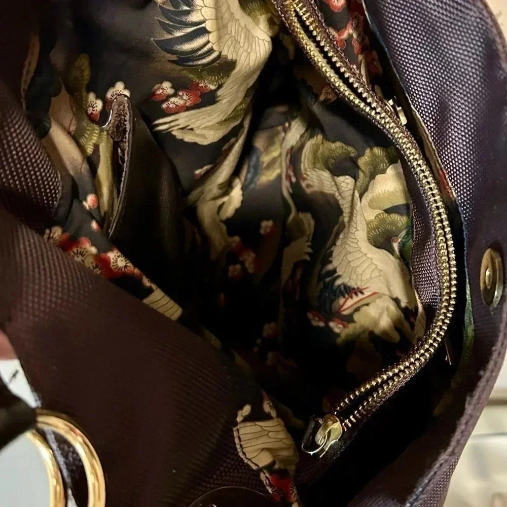 Gently Used JEAN PIERRE KLIFA FOR ANTEPRIMA NUEVE Brown Nylon Bucket Bag - Picture 6 of 8